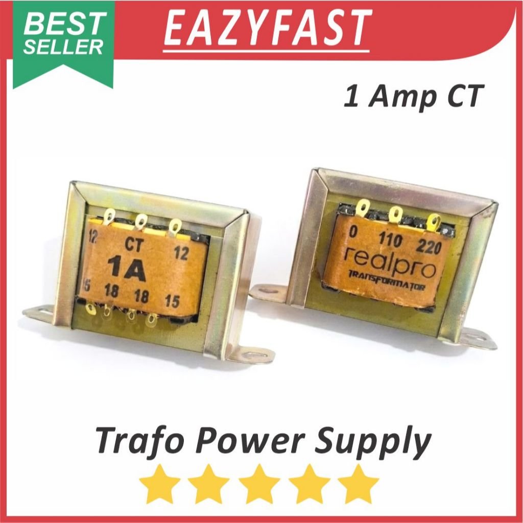 ginee_20260611142544718_5392278685.jpeg Trafo CT 1A 1 A Ampere 0V 12V 15V 18V Transformator Power Supply Travo PSU 0 12 15 18 110 220 V Volt AC Engkel RealPro Tembaga Murni - Image 1