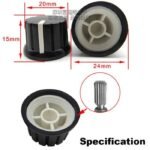 Knob Potensiometer Plastik Besar Warna 24mm Tutup Potensio Potentio Meter Knop Adjust Atur Volume - Image 2