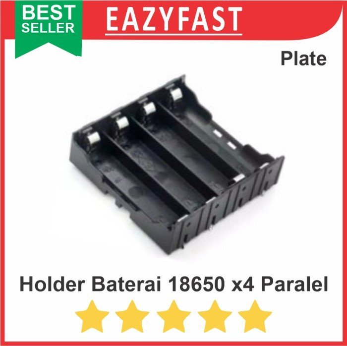 ginee_20250911165048083_6099434328.jpg Case Kotak Rumah Tempat Dudukan Baterai 18650 Isi 4 Cell Port x4 4x Paralel Plat Casing Battery Holder 3.7V 3.7 V Volt - Image 1
