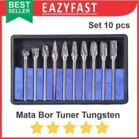 Mata Bor Metal Tuner Ukir Engrave Die Grinder Tungsten Carbide Set 10
