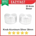 Knob Knop Potensio Besar 6mm 30mm Black Silver Gold Hitam Perak Emas Tutup Potensiometer Putar Volume - Image 3