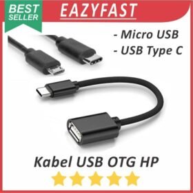 Kabel Converter USB OTG Type Tipe C Micro USB Cable Data Android Connector Konektor