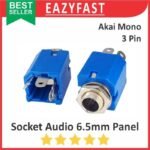 Socket Audio Akai 6.5mm Female Case Body Panel Mono Stereo 3 4 P Pin Kaki 3P 4P Kotak Biru Audio Jack Jek Plug - Image 2