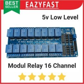 Modul Relay Switch 16 Ch Channel 16Ch 5V 5 Volt Low Level SPDT ESP Arduino Compatible Opto Isolated Module