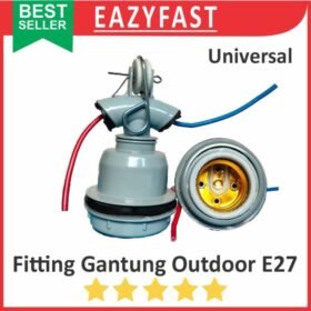 Fitting Lampu E27 Gantung Outdoor Plastik Fiting Piting Luar Socket Soket Cop Kap Colok Colokan