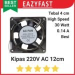 Kipas Fan 12cm 220 V Volt AC 30 W Watt Listrik PLN 12x12 220V High Speed Cooler Cooling Exhaust Sunon Snuon