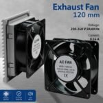 Kipas Fan 12cm 220 V Volt AC 30 W Watt Listrik PLN 12x12 220V High Speed Cooler Cooling Exhaust Sunon Snuon - Image 2