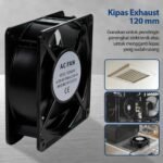 Kipas Fan 12cm 220 V Volt AC 30 W Watt Listrik PLN 12x12 220V High Speed Cooler Cooling Exhaust Sunon Snuon - Image 3