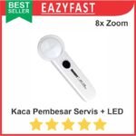 Kaca Pembesar Servis Lampu LED LUP Zoom 8x Service HP Solder Komponen