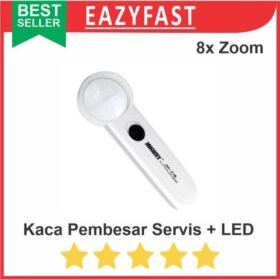 Kaca Pembesar Servis Lampu LED LUP Zoom 8x Service HP Solder Komponen