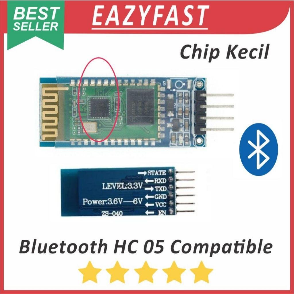 ginee_20260903155438292_2887627745.jpeg Modul Bluetooth BT HC-05 HC05 HC 05 Arduino Wireless Serial TTL Transceiver Master Slave Module - Image 1