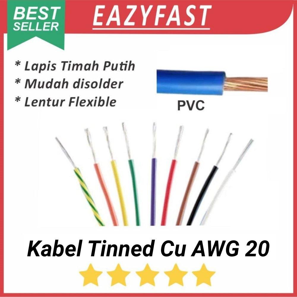 ginee_20260908142913589_2668936426.jpeg Kabel Serabut Tinned Cu AWG20 AWG 20 NYAF Tembaga Lapis Timah Putih Lentur Flexible PVC JST Audio - Image 1