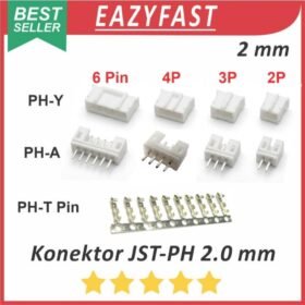 Konektor Kabel JST-PH2.0 2 3 4 6 P Pin Kaki Set Male Female Pin Skun Terminal JST PH 2mm 2 mm 2P 3P 4P 6P Cable Socket Connector Soket PH-A PH-Y PH-T
